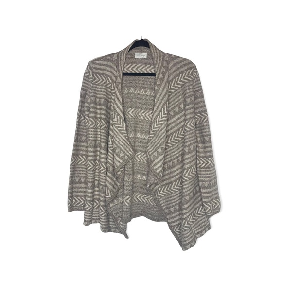 LUCKY BRAND Aztec Drape Front Open Cardigan Sweater M - Picture 4 of 12